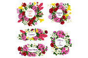 Floral frame for Save the Date cards