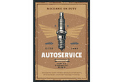 Vector poster for car auto service