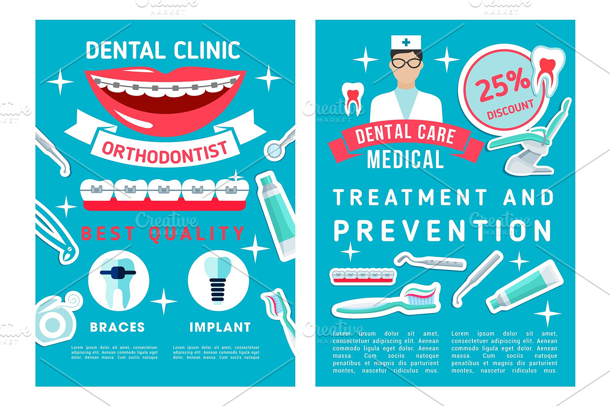 Brochure for dentistry medicine in Illustrations - product preview 8