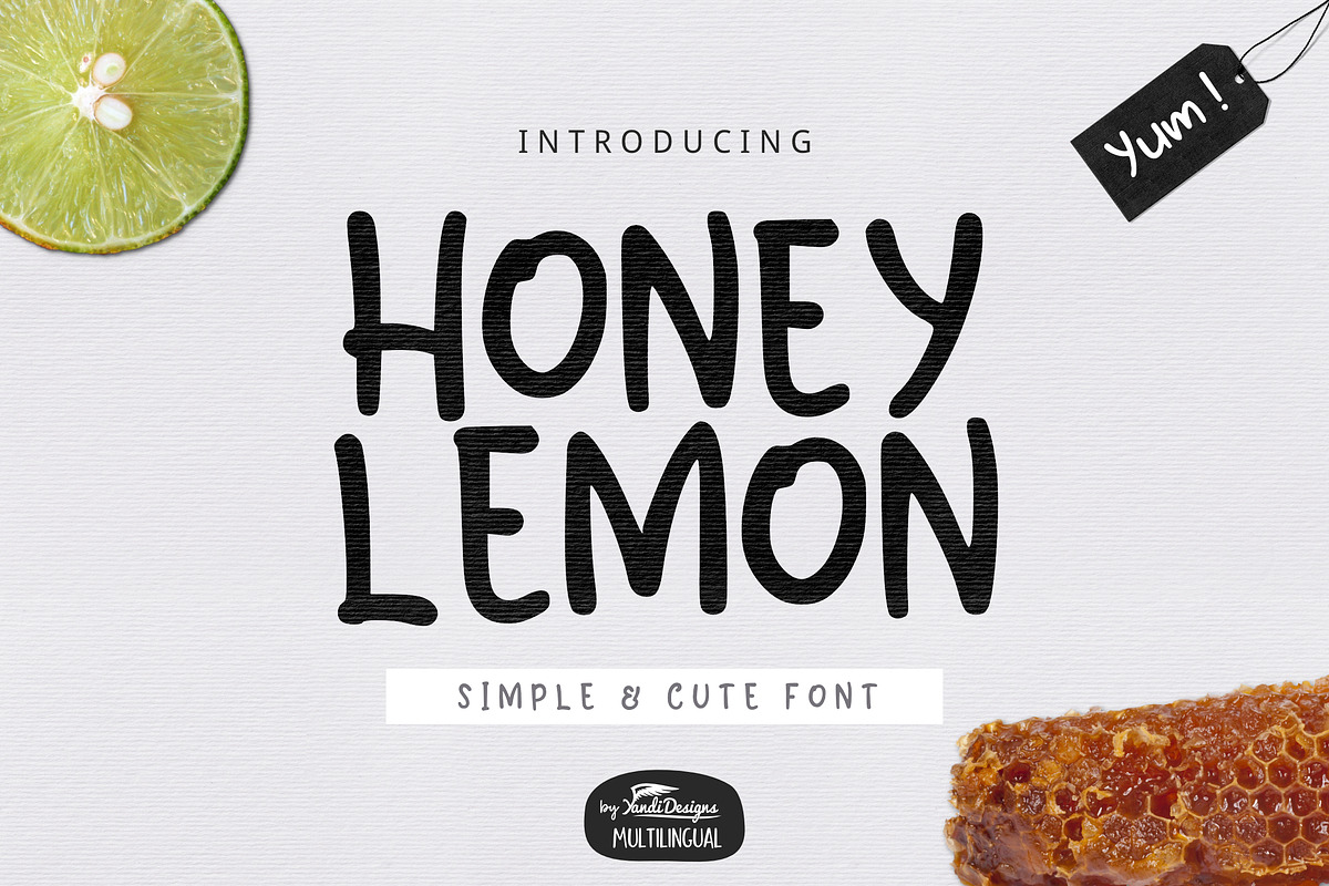 Honey Lemon Cute Font in Cute Fonts - product preview 8