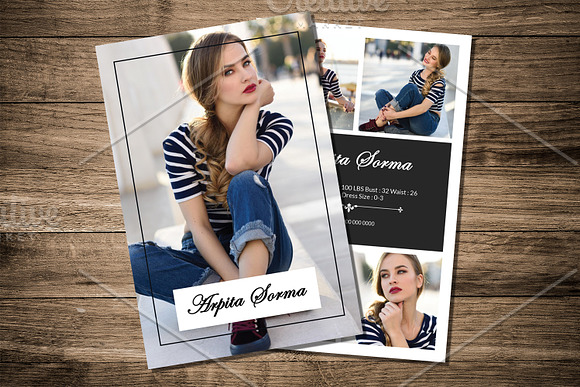 Model Comp Card Template - V827 in Flyer Templates - product preview 4
