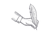 Vintage drawing of hand