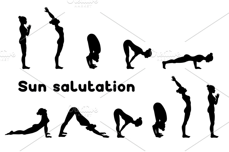 Sun salutation variations in Illustrations - product preview 8
