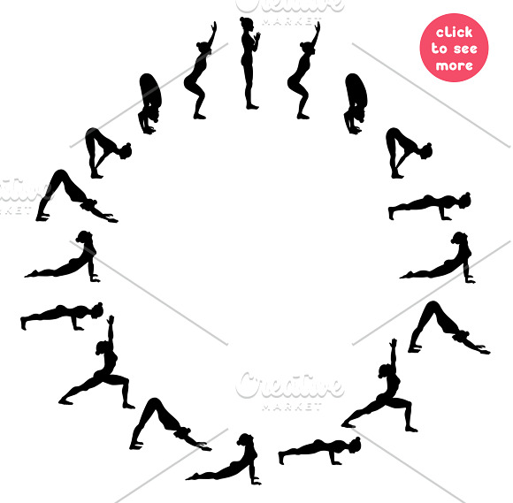 Sun salutation variations in Illustrations - product preview 3