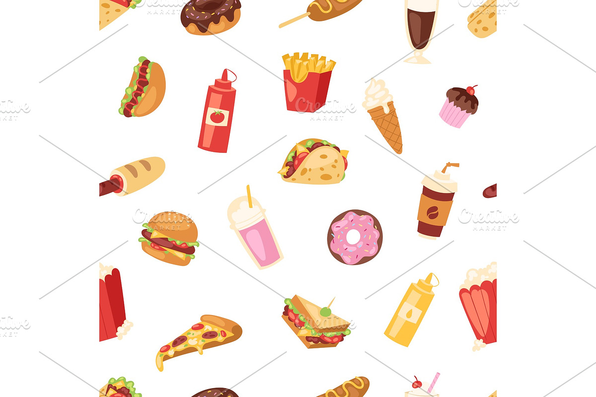 Fast food vector nutrition american in Illustrations - product preview 8