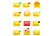 Email envelope cover icons