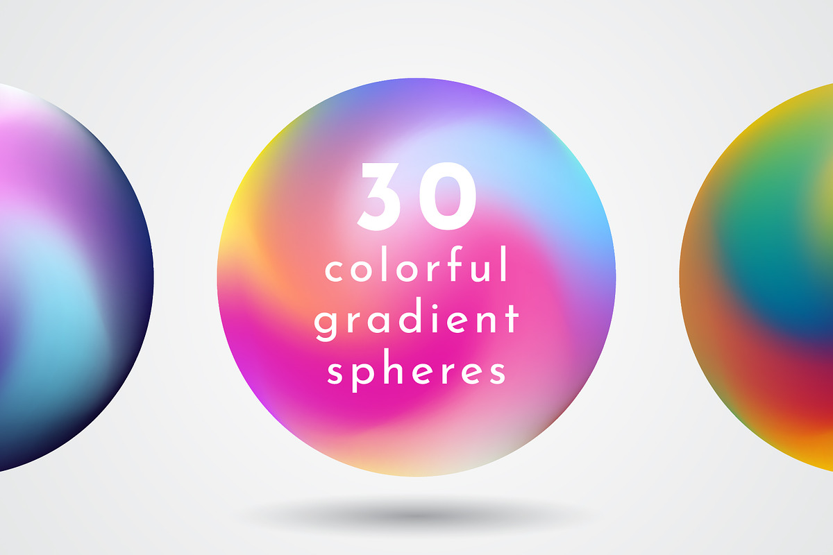 30 colorful gradient spheres in Textures - product preview 8