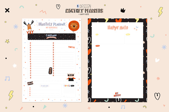 Cute and funny stationery in Stationery Templates - product preview 1