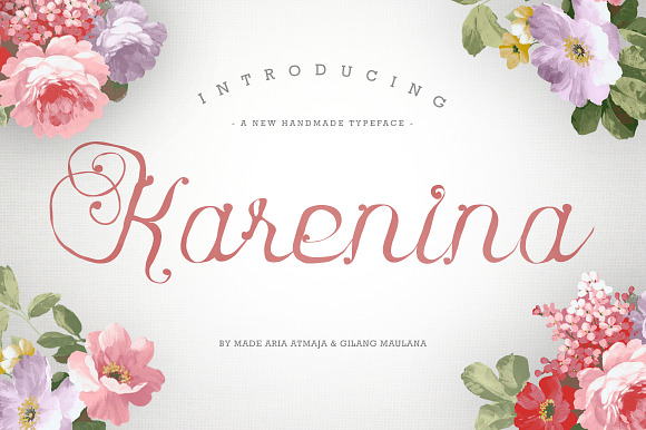 Karenina Font + Cute Vectors in Script Fonts - product preview 4