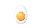 Cartoon egg isolated
