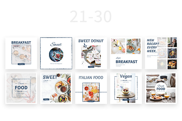 Food Instagram Posts in Instagram Templates - product preview 4