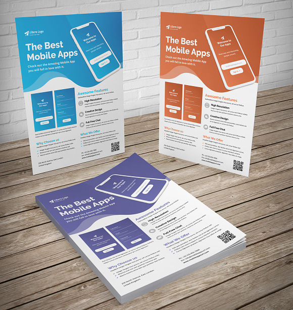 Mobile Apps Promotion Flyer v2 in Flyer Templates - product preview 1
