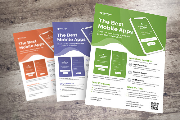Mobile Apps Promotion Flyer v2 in Flyer Templates - product preview 2