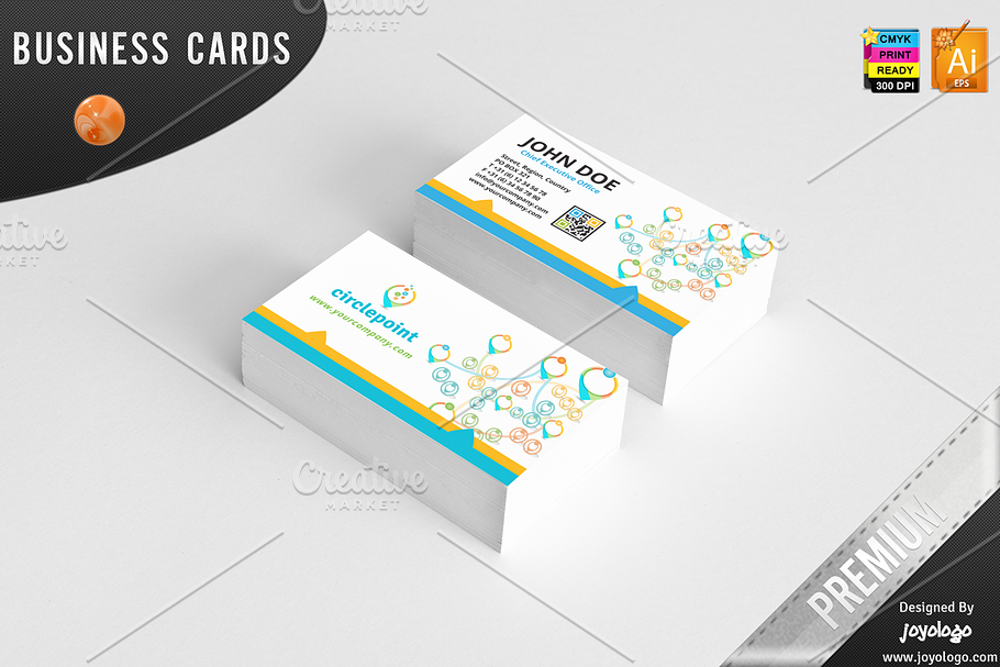 3D Circle Point Social Media BC in Business Card Templates - product preview 8