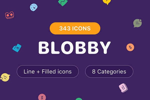 Blobby Icons Set