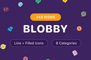 Blobby Icons Set