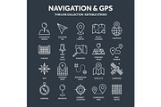 Map and navigation. GPS coordinates