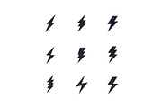 set of the bolts of lightning