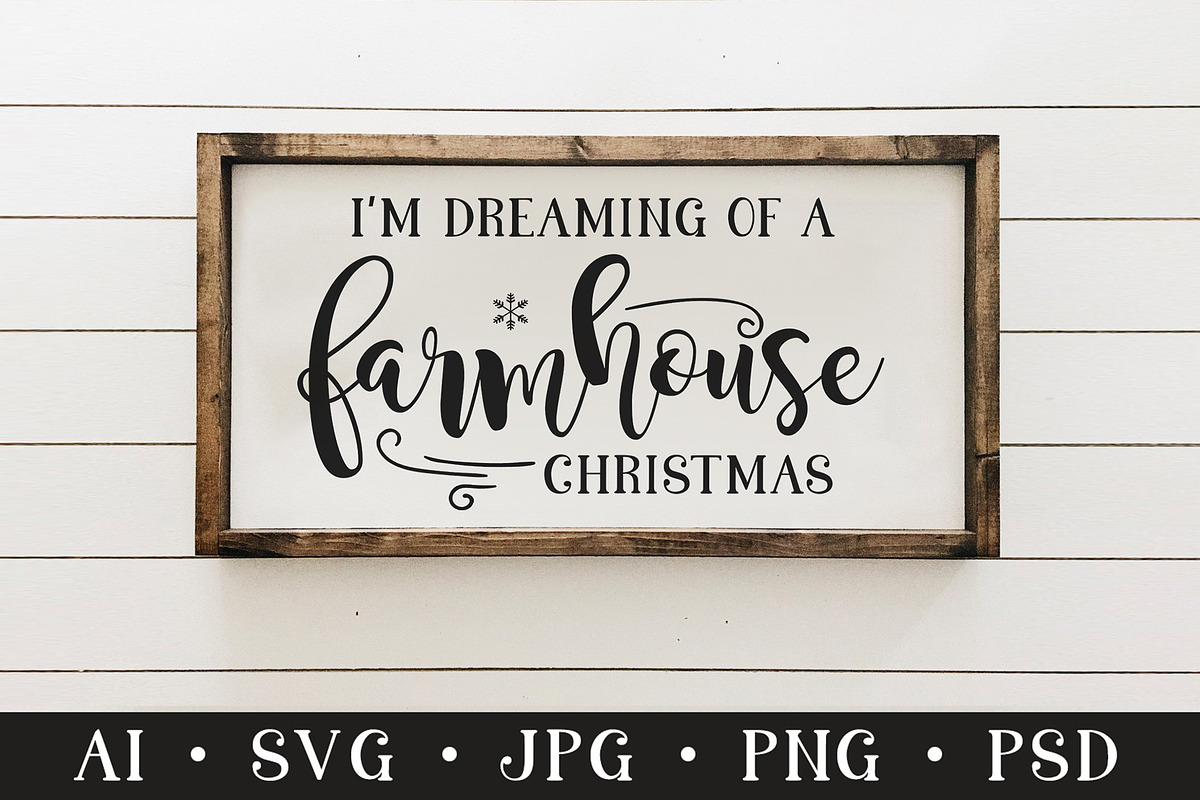 Farmhouse Christmas Quote SVG File in Illustrations - product preview 8