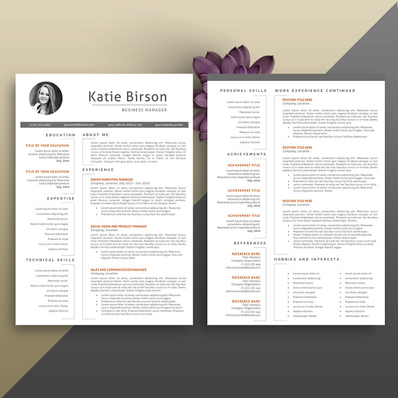 Professional Resume/CV Template. in Resume Templates - product preview 1