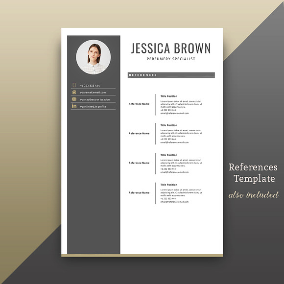 Elegant Resume/CV Template. in Resume Templates - product preview 3