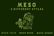 Meso - 3 Font Styles