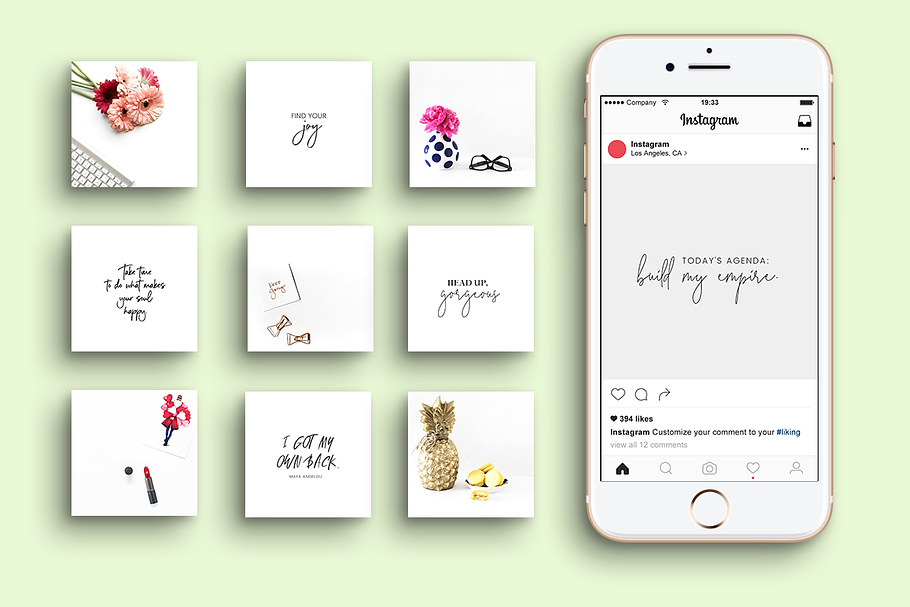 IG 100 stock + 100 quotes bundle in Instagram Templates - product preview 8