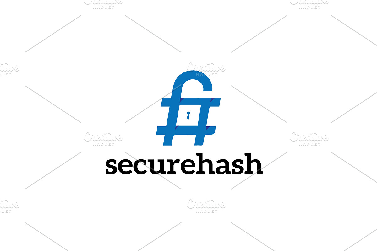 secure hastag in Logo Templates - product preview 8