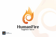 Human Fire - Logo Template