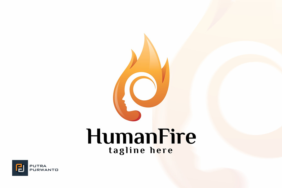 Human Fire - Logo Template in Logo Templates - product preview 8