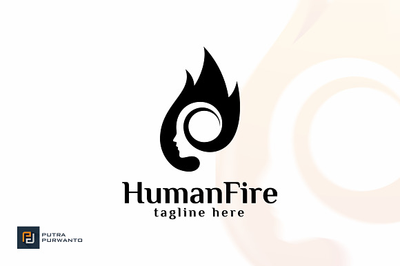 Human Fire - Logo Template in Logo Templates - product preview 1
