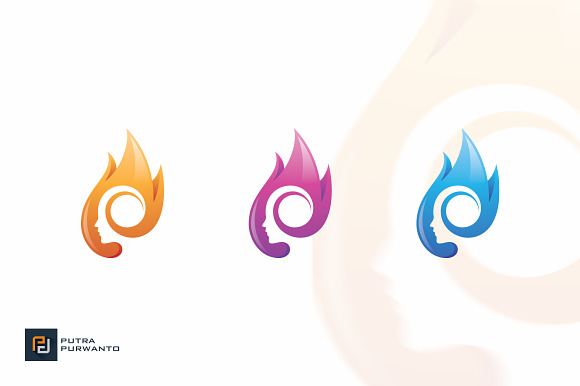 Human Fire - Logo Template in Logo Templates - product preview 2