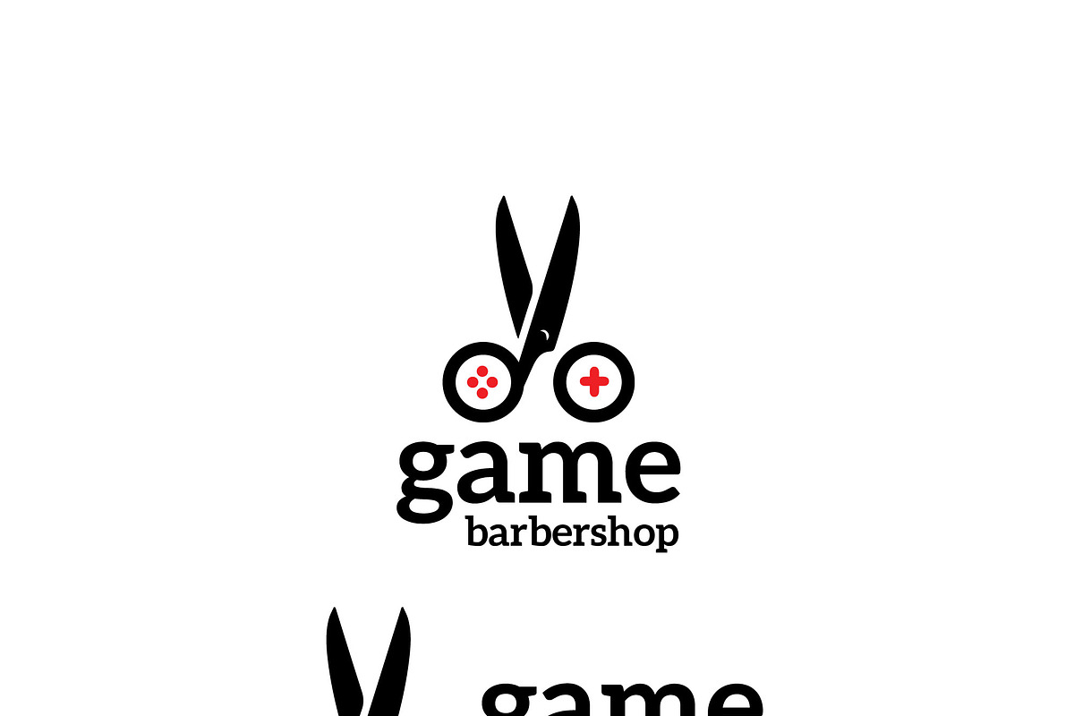 Barbershop Game Logo in Logo Templates - product preview 8