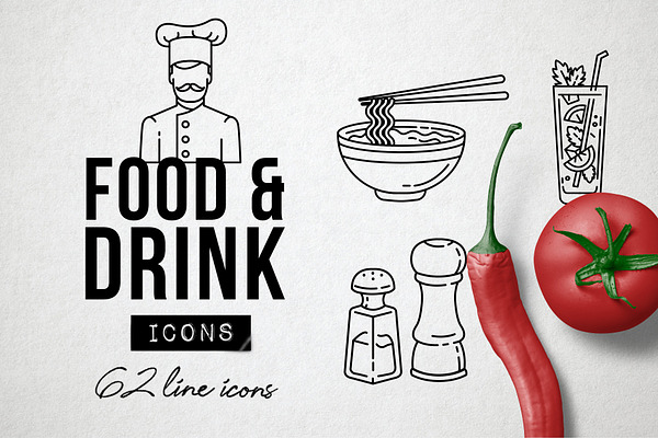Drink and Food Icons Pack