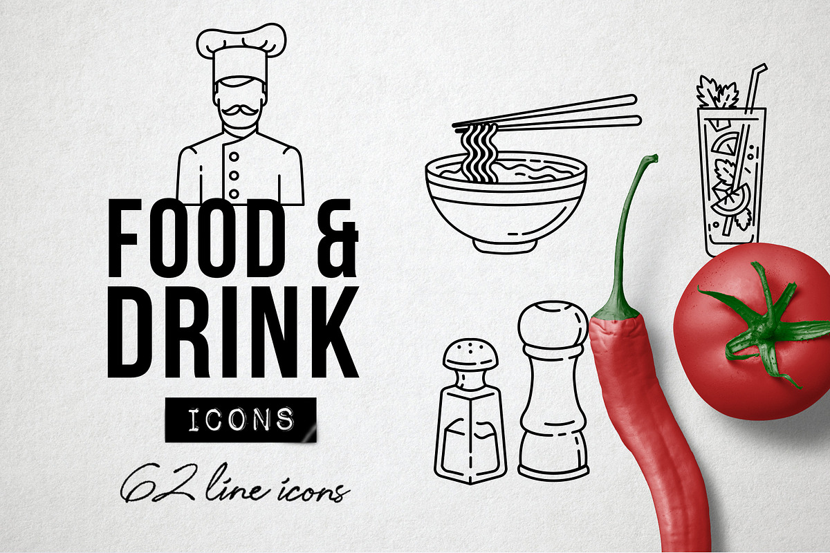 Drink and Food Icons Pack in Food Icons - product preview 8