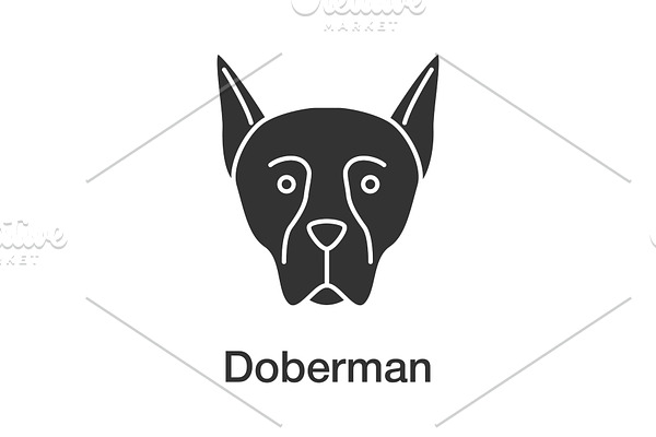 Doberman Pinscher glyph icon