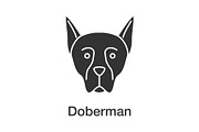 Doberman Pinscher glyph icon