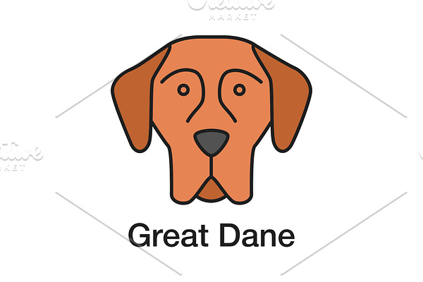 Great Dane color icon