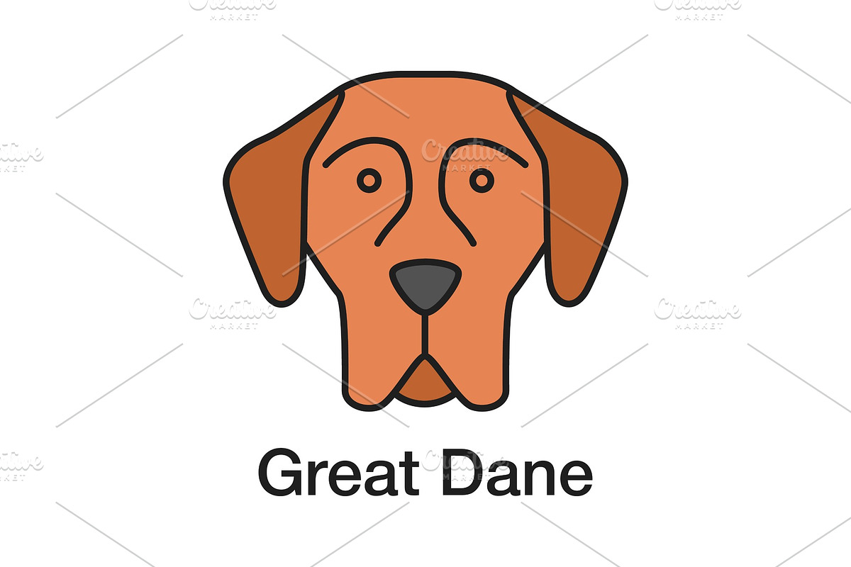 Great Dane color icon in Graphics - product preview 8