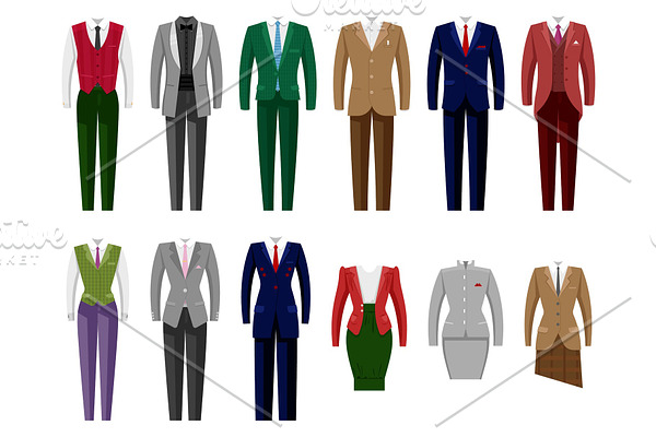 Business suit vector mail or female