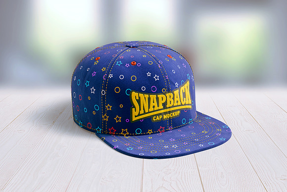 Snapback Cap 3d Mockup in Product Mockups - product preview 3