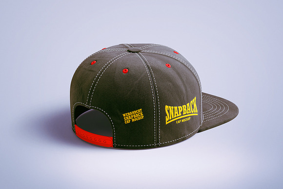 Snapback Cap 3d Mockup in Product Mockups - product preview 4