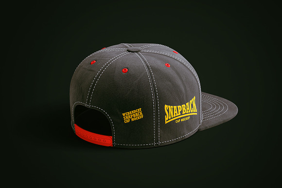 Snapback Cap 3d Mockup in Product Mockups - product preview 5