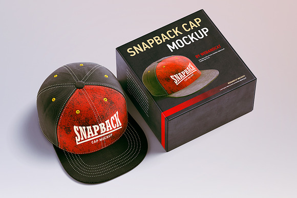 Snapback Cap 3d Mockup in Product Mockups - product preview 10