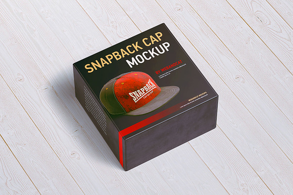 Snapback Cap 3d Mockup in Product Mockups - product preview 11