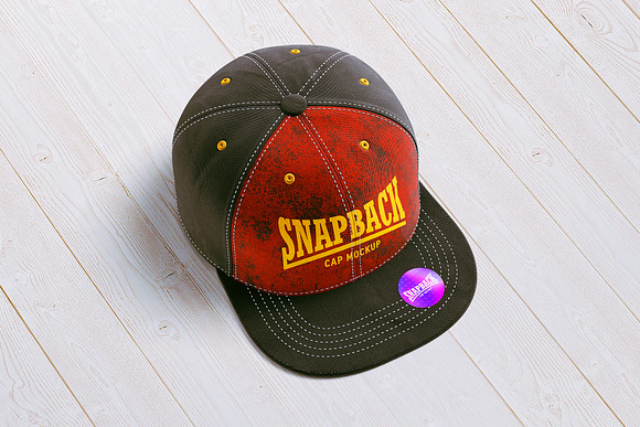 Snapback Cap 3d Mockup in Product Mockups - product preview 12