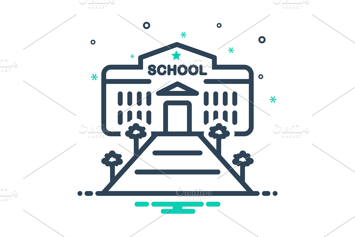 School building icon  in Graphics - product preview 8