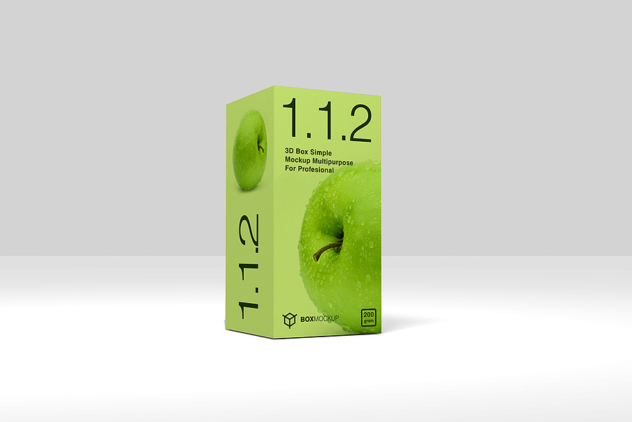 1.1.2 Front View 3D Box Mockup in Product Mockups - product preview 8