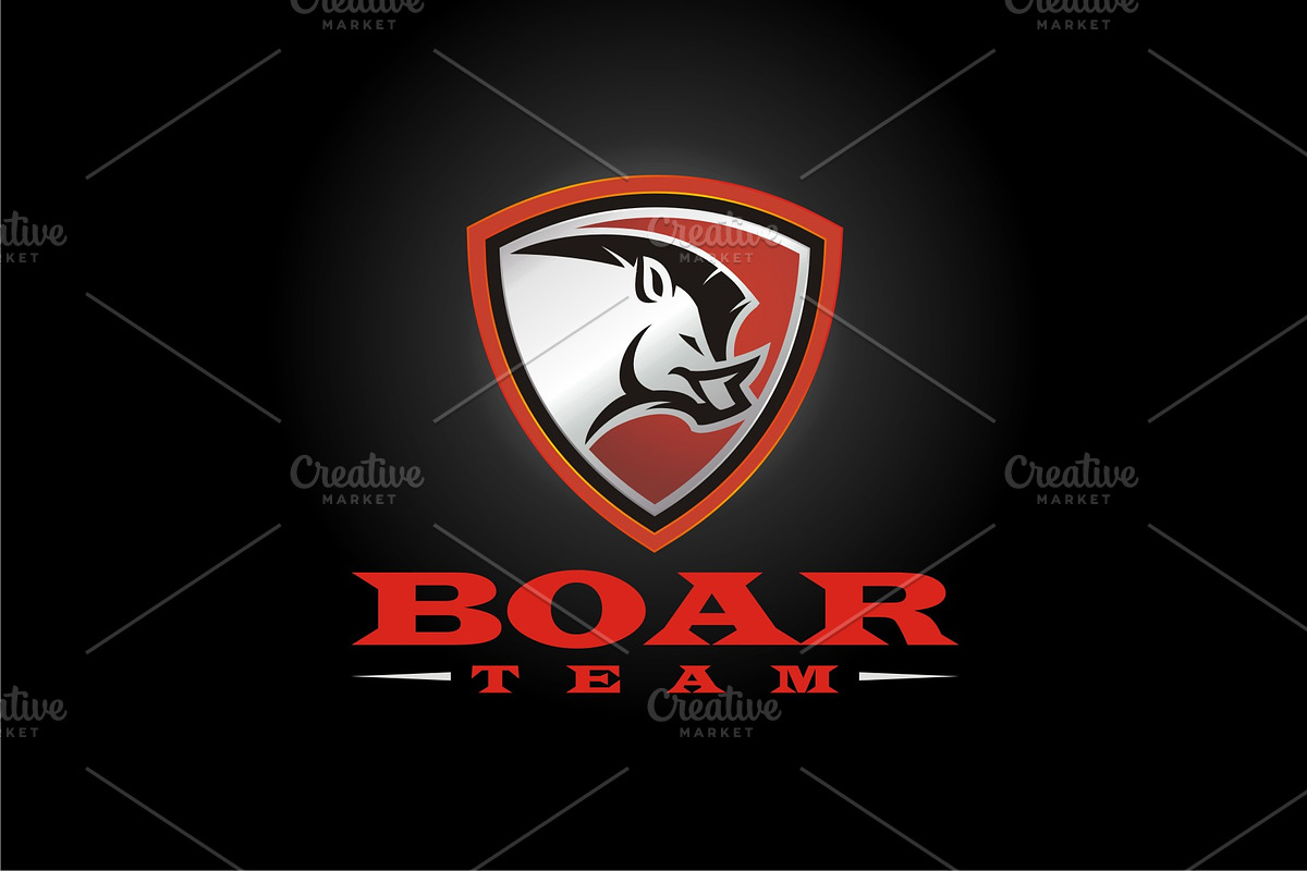 Boar Team in Logo Templates - product preview 8