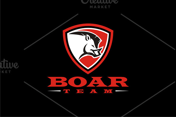 Boar Team in Logo Templates - product preview 1